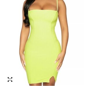 Naked Wardrobe Neon Strapless Dress